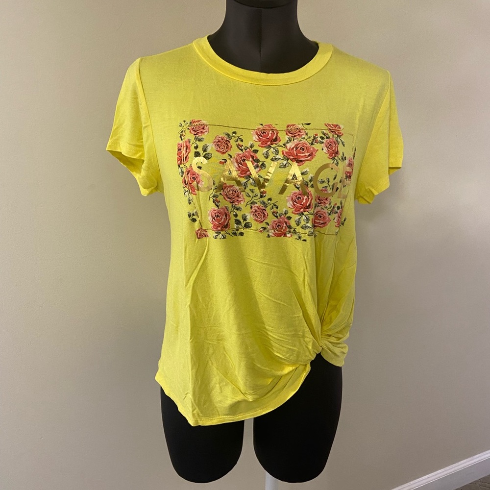 Blush pink yellow T-shirt size XS